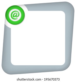 abstract box for entering text with green email icon