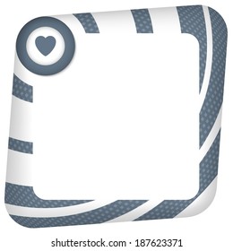 abstract box for entering text with heart