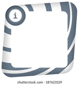 abstract box for entering text with info sign