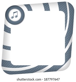 abstract box for entering text with music icon