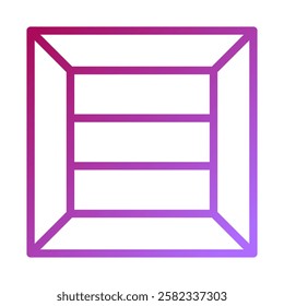 Abstract Box Frame Design With Purple Gradient