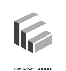 abstract box garage public self storage Logo design vector illustration