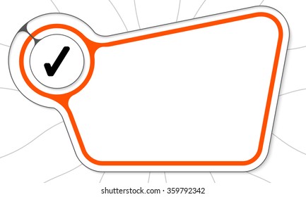 Abstract box with an internal frame for your text and check box