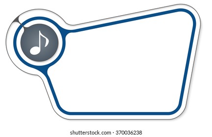 Abstract box with an internal frame for your text and music symbol