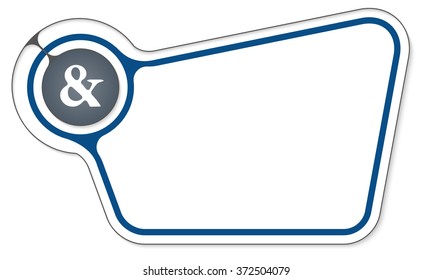 Abstract box with an internal frame for your text and ampersand