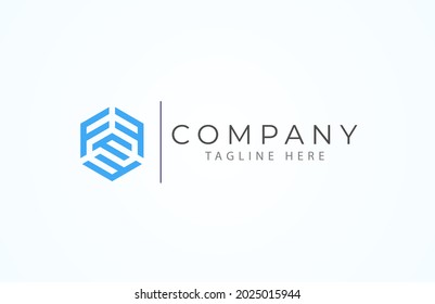 Abstract Box Logo. Four Letter F Forming A Box, Usable For Brand, Media, Logistic And Technology Logos, Flat Design Logo Template