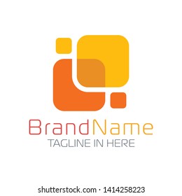 Abstract box logo is simply and modernly shaped
