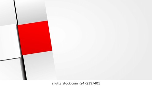 abstract box red background vector design
