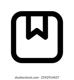 abstract box Shape line icon 