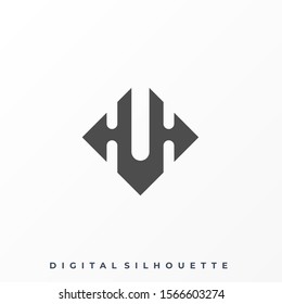 Abstract Box Silhouette Illustration Vector Design Template. Suitable for Creative Industry, Multimedia, entertainment, Educations, Shop, and any related business