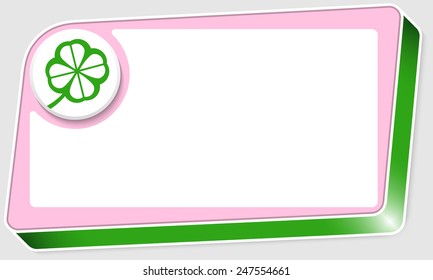 abstract box for text and cloverleaf