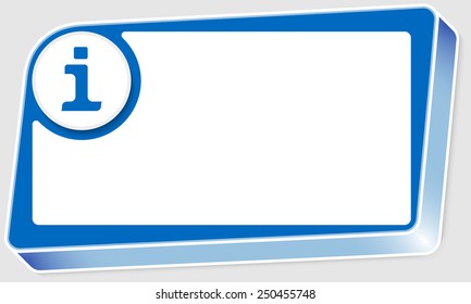 abstract box for text and info symbol