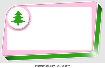 abstract box for text and tree symbol
