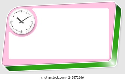 abstract box for text and watches