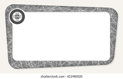 Abstract box for your text with chip icon