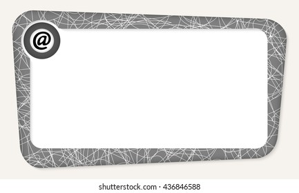 Abstract box for your text with email symbol