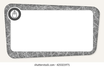 Abstract box for your text with mouse icon