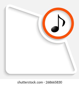 Abstract box for your text and music icon
