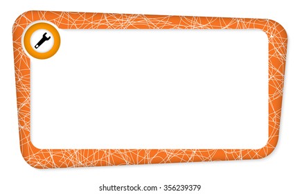 Abstract box for your text with spanner