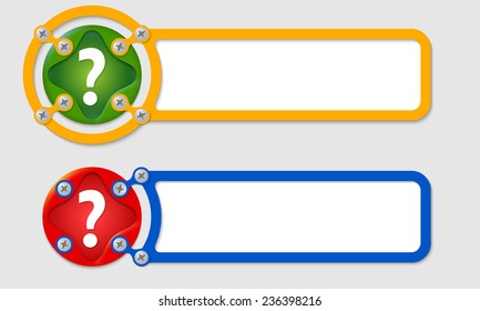 abstract boxes for any text and question mark
