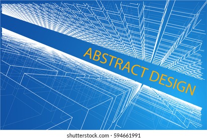 Abstract boxes background. 3D Rendering vector illustration