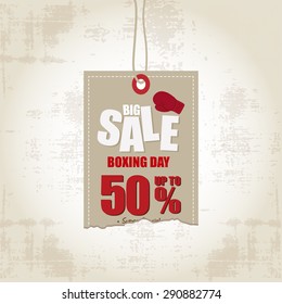 Abstract boxing day label on a special background