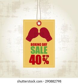 Abstract boxing day label on a special background