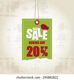 Abstract boxing day label on a special background