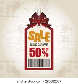Abstract boxing day label on a special background