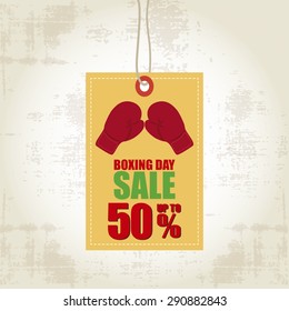 Abstract boxing day label on a special background