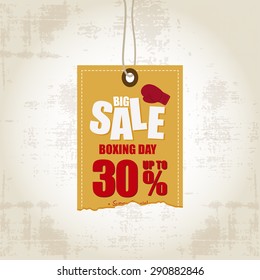 Abstract boxing day label on a special background