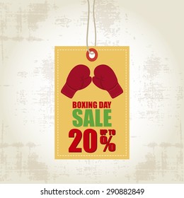 Abstract boxing day label on a special background