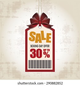 Abstract boxing day label on a special background