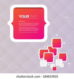 Abstract bracket box design with your text  Eps 10 stock vector illustration