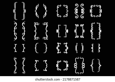 Abstract Bracket icons design and symbol art
