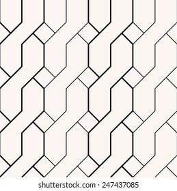 Abstract braid minimalistic black and beige background seamless