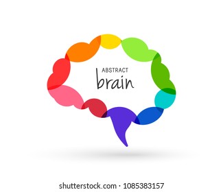 Abstract brain concept in colorful design