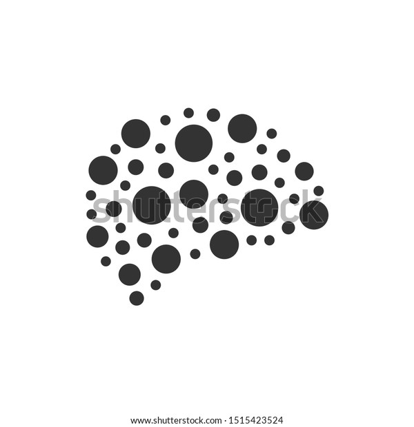 Abstract Brain Dots Logo Design Vector Stock Vector Royalty Free