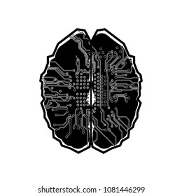 abstract  brain electrical circuit concept design. illustration vector design