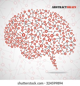  Abstract brain human. Molecular structure. Vector illustration. Eps 10