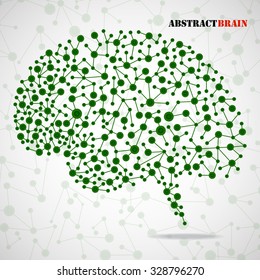 Abstract brain human. Molecular structure. Vector illustration. Eps 10