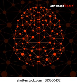 Abstract brain human, molecular structure. Vector illustration. Eps 10