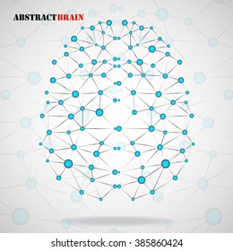 Abstract brain human, molecular structure. Vector illustration. Eps 10