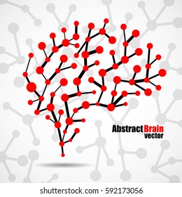 Abstract brain human, molecular structure. Vector illustration. Eps 10