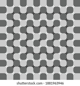 Abstract brain illusion geometric graphic illustration
