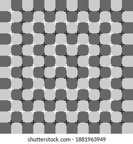 Abstract brain illusion geometric graphic illustration