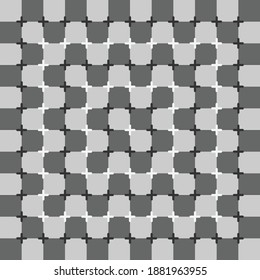 Abstract brain illusion geometric graphic illustration