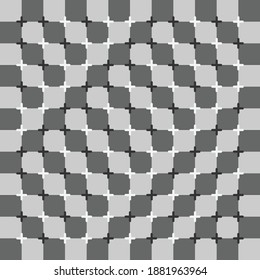Abstract brain illusion geometric graphic illustration