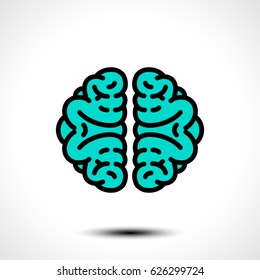 Abstract brain logo. Brainstorm think idea Logotype concept icon