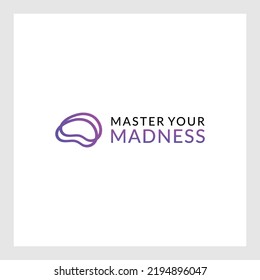 Abstract brain logo generate idea design template.